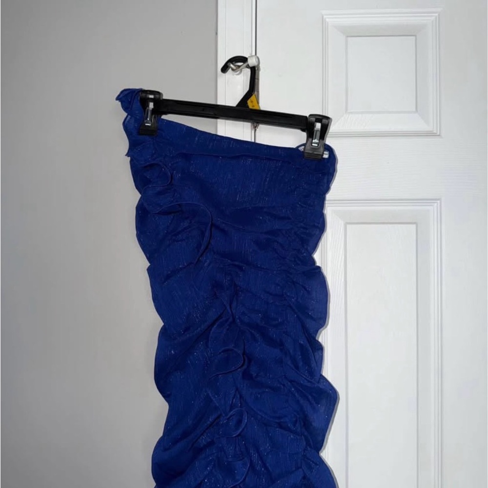 Lucy in the Sky One Shoulder Royal Blue Dress